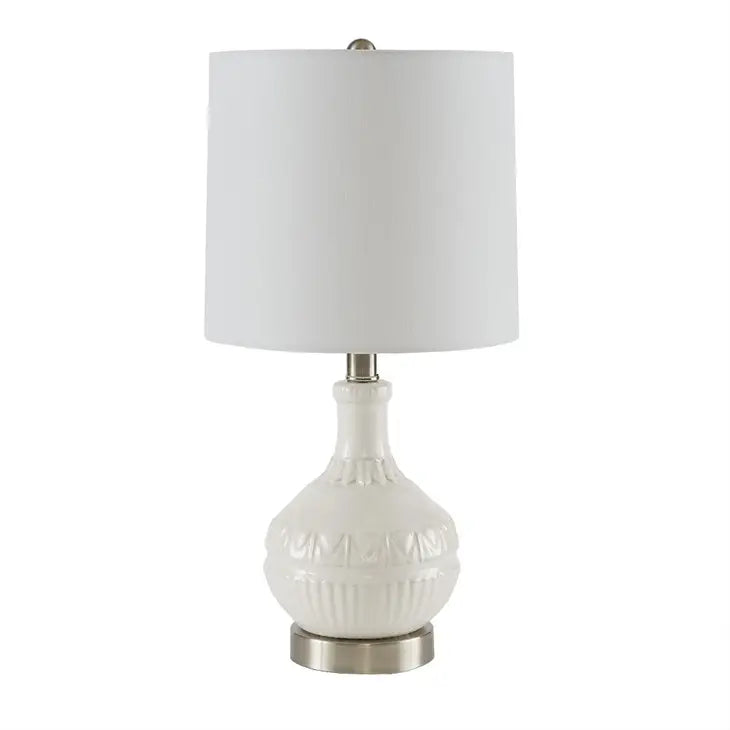 Ceramic White Base Nightstand Table Lamp
