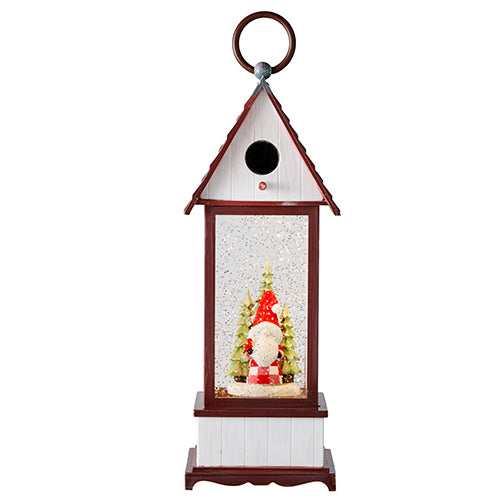 11.75" Gnome in Lighted Water Birdhouse