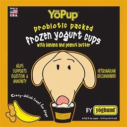 YoPup Banana and Peanut Butter Frozen Yogurt Cup for Dogs
