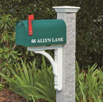 Gray Rock Granite Mail Post by Walpole Outdoors - Installation Available