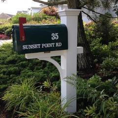 White Liberty Mail Post by Walpole Outdoors - Installation Available