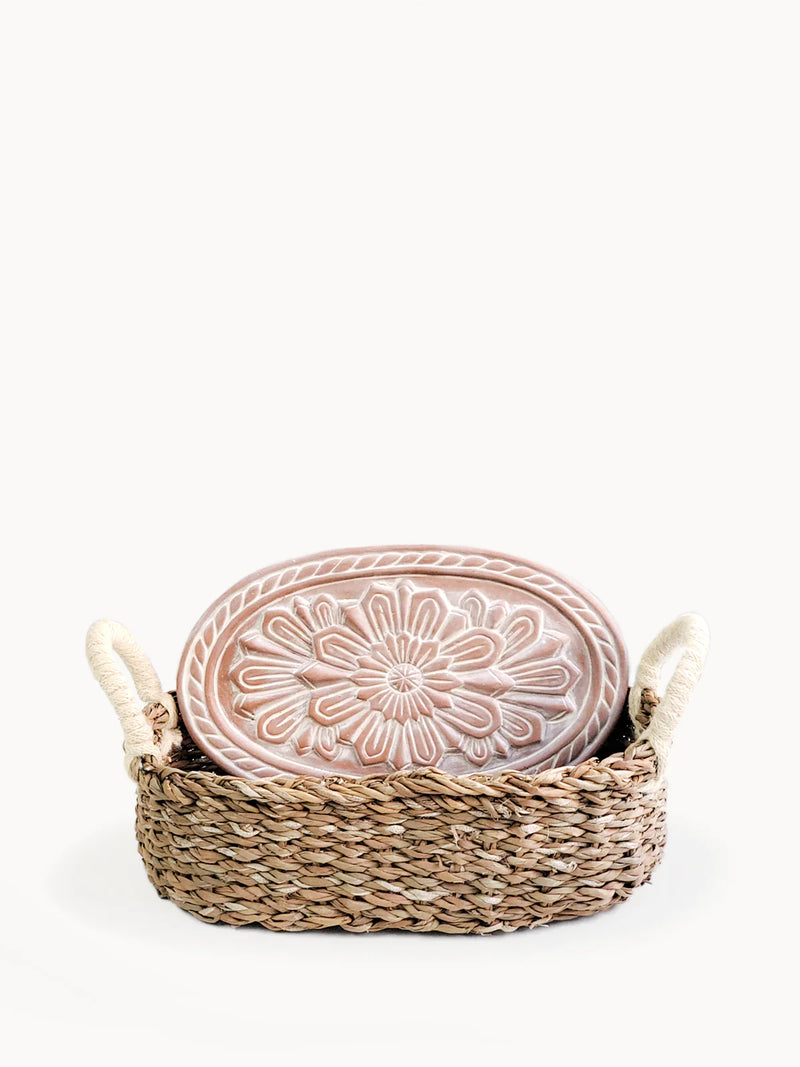 KORISSA Bread Warmer & Basket - Bird Round