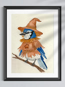 Scarecrow Bluejay Art Print