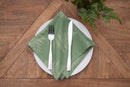 Botanical Jacquard Green Cloth Napkins