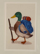 Backpacking Mallard Art Print