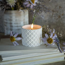 Cement Grid LED Flame Candle