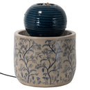 Georgie Chinoiserie  Ceramic Garden Water Fountain with Pump