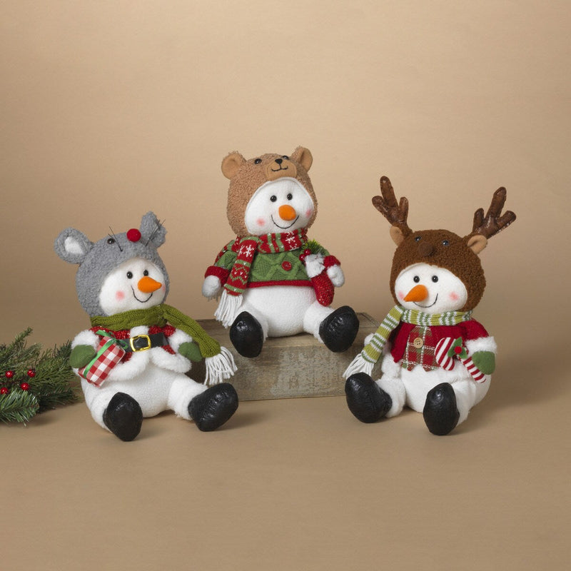 Sitting Holiday Snowmen