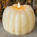 Cream 3D Flame Pumpkin Candle