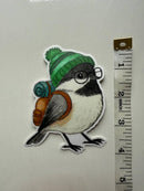 Backpacking Chickadee Vinyl Sticker 4”