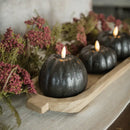 Black 3D Flame Pumpkin Candle