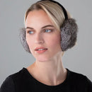 Surell-Rabbit Fur Earmuffs with Velvet Band