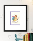 Backpacking Cedar Waxwing Print