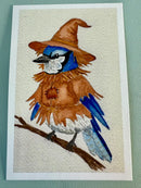 Scarecrow Bluejay Art Print