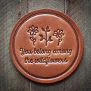 4" Leather Coaster