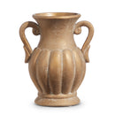 8" RIBBED GOLD URN