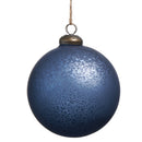 Blue Mercury Glass Ball Ornament