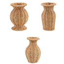 RESIN BASKET WEAVE VASES