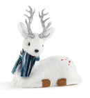 Laying Down White and Blue Deer