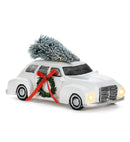 LED White Car with Tree