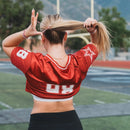 K'lani Hair Tie Bracelets-"Game Day White/Red"