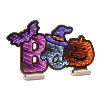 10" Halloween Boo Infinity Light