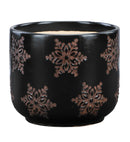 Black Snowflake Planter