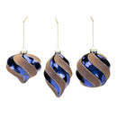 Blue & Gold Swirl Ornament