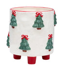 Embossed Bow Tree - Footed Planter