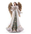 Gold Winged Angel Holding Dove