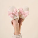Fuzzy Slippers–Betty Bow Blush