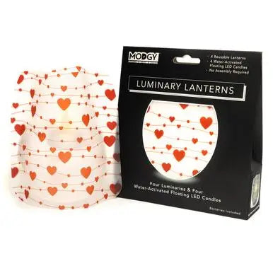 Amor Hearts Pattern Luminary Lanterns