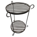 26" Two Tiered Black Plant Stand