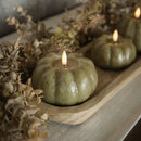 Green 3D Flame Pumpkin Candle