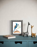 Backpacking Blue Jay Print