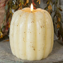 Cream 3D Flame Pumpkin Candle