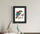 Backpacking Downy Woodpecker Print