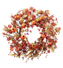 24" Pomegranate & Berry Leaf Wreath