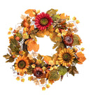 Artificial Sunflower Pumpkin Wreath