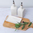 White Ceramic Oil and Vinegar Set