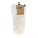 Waffle Knit C.C Women's Mittens