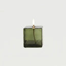 Green Square Glass Oil Candle