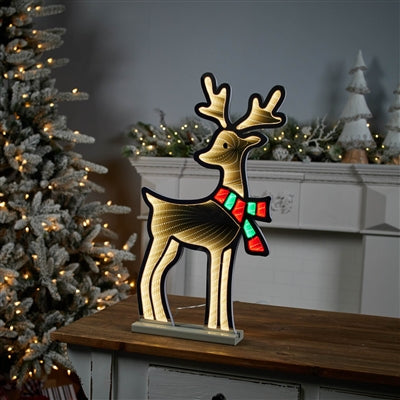 23" Deer with Scarf Infinity Light