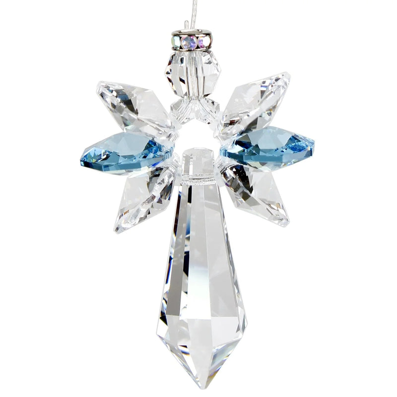 Aquamarine Crystal Guardian Angel Suncatcher