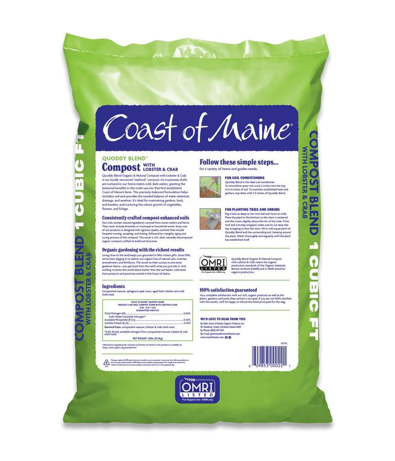 Quoddy Blend Lobster Compost Organic Soil by Coast of Maine