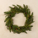 22" Hemlock & Douglas Fir Wreath w/ Mini Pinecones