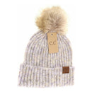 Soft Ribbed Fur Pom C.C Beanie