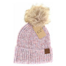 Soft Ribbed Fur Pom C.C Beanie