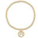 Classic Gold Paw Print Bracelet 3mm