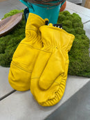 Men's Leather Mittens with Removable Liner